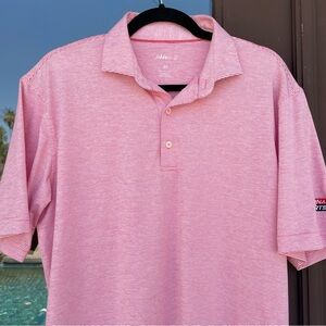 johnnie-O Lyndon Polo * Pink/White Striped * Arizona Sports * M